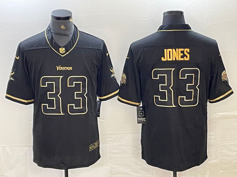 Men Minnesota Vikings #33 Jones Black 2024 Nike Vapor Untouchable Limited NFL Jersey